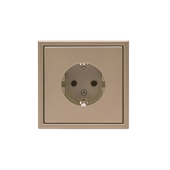 Розетка ArtGallery 16А с заземл. механизм шампань SE GAL000543