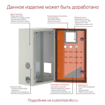 Шкаф ST с монтаж. платой 600х400х400мм от IP65-до IP66 IK10 DKC R5ST0644