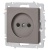Розетка 1-м СП Accent 6-201-09 16А IP20 250В 2P титан Intro Б0063673