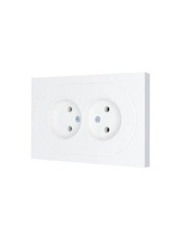 Розетка 2-м СП OSEN без заземл. ПБТ белая LEZARD 743-0200-128B