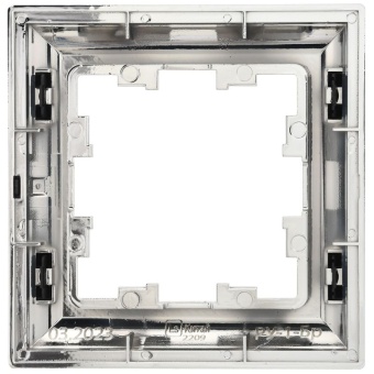 Рамка 1-м BRITE РУ-1-Бр хром/черн. IEK BR-M12-12-2-K23
