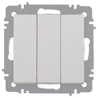 Выключатель 3-кл. СП Accent 6-106-01 10А IP20 250В AL/CU бел. Intro Б0063531