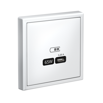 Розетка USB ArtGallery тип C 65Вт QC PD высокоскор. ЗУ механизм бел. SE GAL000127