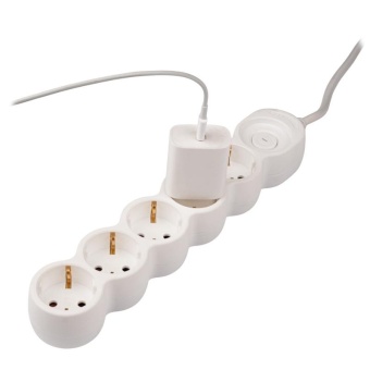 Удлинитель EX-05GS-500 (5х5) заземл. выкл. JazzWay 5065208