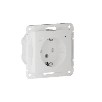 Розетка AtlasDesign Smart 16А L+N с заземл. защ. шторки Zigbee механизм бел. SE ATN000145Z