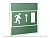 Знак безопасности PS-33336.E11 "Напр. К эвакуационному выходу прямо (прав.)" Белый свет a21440