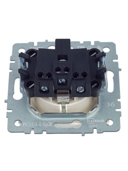 Розетка 1-м СП BRITE РС11-1-0-БрЖ 16А с заземл. без защ. шторки механизм жемчуж. IEK BR-R11-16-K36