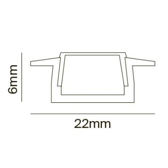 Профиль алюминиевый встраив. 22х6 Maytoni ALM004S-2M