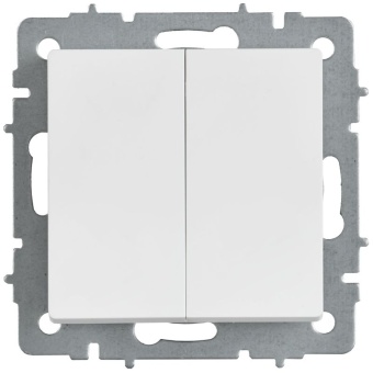 Выключатель 2-кл. СП BRITE ВС10-2-0-БрАБ 10А механизм арктич. бел. IEK BR-V20-0-10-K91