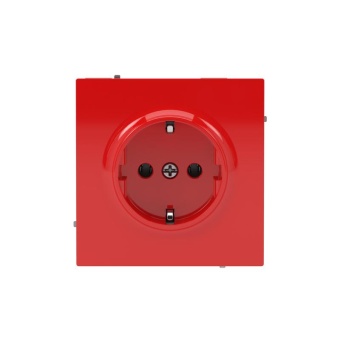 Розетка силовая KANT 2P+E без шторки красн. сатин DKC 7001033