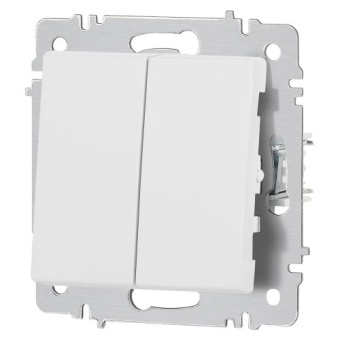 Выключатель 2-кл. СП Accent 6-104-01М 10А IP20 250В AL/CU бел. матов. Intro Б0063456