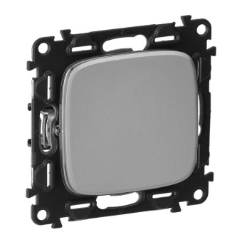 Выключатель 1-кл. СП Valena Allure 10А IP20 250В 10AX с лиц. панелью безвинт. зажимы механизм алюм. Leg 752901