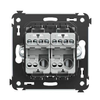 Переключатель 2-кл. 2мод. СП Avanti "Закаленная сталь" 16А сер. DKC 4404114