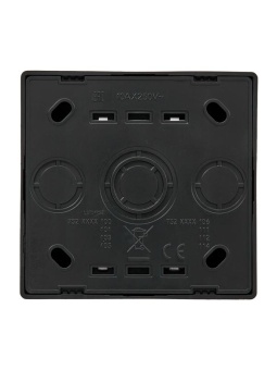 Выключатель 1-кл. ОП LETO с индикацией черн. бархат LEZARD 752-4200-111