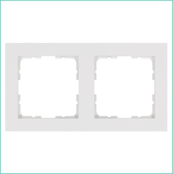 Рамка 2-м G-Classic бел. глянцевый Jasmart G1002W