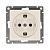 Розетка 1-м СП Афина 16А IP20 с заземл. механизм сл. кость (ivory) Universal A0028-I
