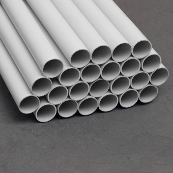 Труба гладкая ПВХ жесткая легкая d32мм сер. (дл.2м) TOKOV ELECTRIC TKE-THG-PVC-32-2-C06