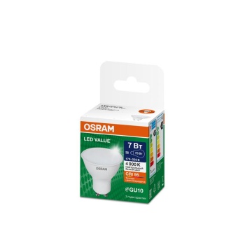 Лампа светодиодная LED G4 Value LVPAR1675 7W/940 CRI95 7Вт 4000К 700лм рефлектор матов. GU10 170-250В OSRAM 4058075581586