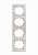 Рамка 4-м Rain вертикал. без вставки жемчуж./бел. метал. LEZARD 703-3030-154