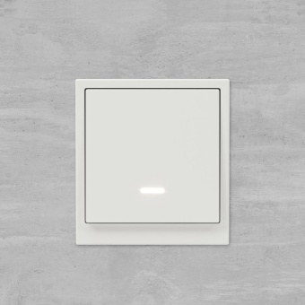 Переключатель 1-кл. KANT с подсветкой бел. песок DKC 7010143