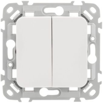 Выключатель 2-кл. СП FLITE ВС12-1-0-ФлБ 10А механизм бел. IEK FI-V20-0-10-1-K01