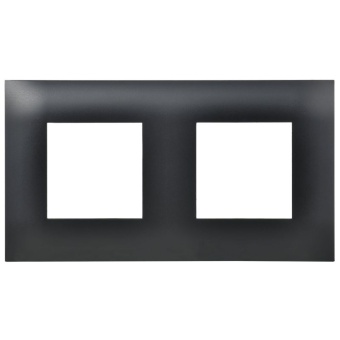 Рамка 2-м SKANDY SK-F02Bl черн. IEK SK-M22-K02