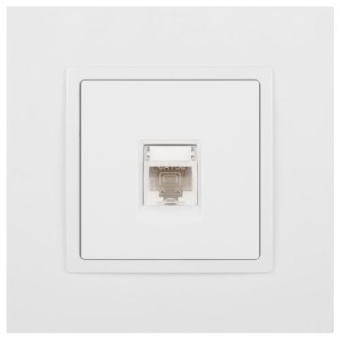 Розетка компьютерная Elegance 14-3107-01М RJ45 матов. бел. Эра Б0065763