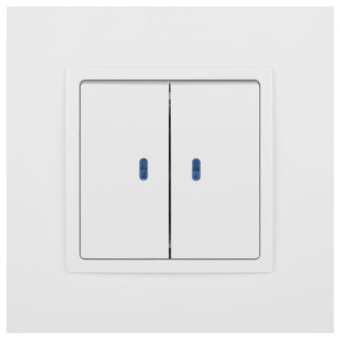 Выключатель 2-кл. Elegance 14-1105-01М 250В 10АХ с подсветкой матов. бел. Эра Б0065807