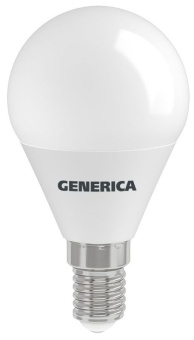 Лампа светодиодная G45 12Вт шар 6500К E14 230В GENERICA LL-G45-12-230-65-E14-G