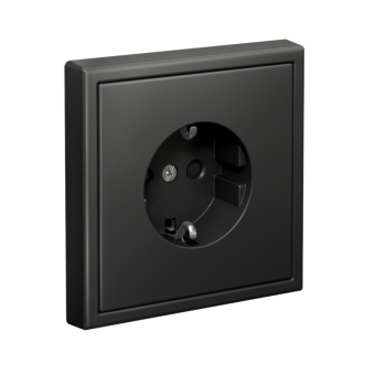 Розетка ArtGallery 16А с заземл. со шторками быстрозажим. клем. механизм базальт SE GAL001445S