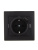 Розетка 1-м СП Mira 16А с заземл. + USB разъем черн. бархат LEZARD 701-4242-181