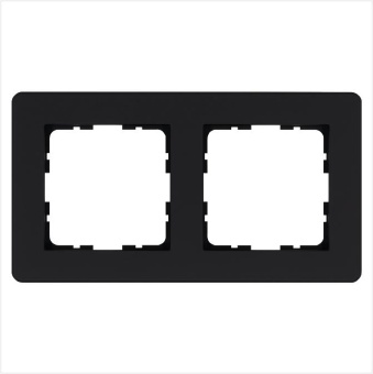 Рамка 2-м G-Flex черн. матов. soft touch Jasmart G1102PB