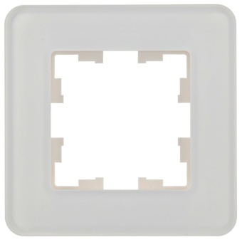 Рамка 1-м BRITE РУ-1-2-Бр стекло бел. RE IEK BR-M12-G-41-K01