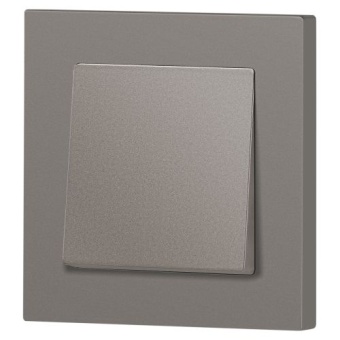 Выключатель 1-кл. СП Accent 6-101-09 10А IP20 250В AL/CU титан Intro Б0063440