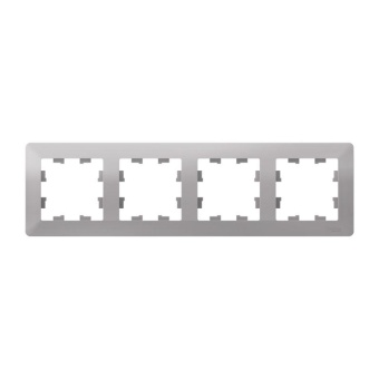 Рамка 4-м AtlasDesign Air алюм./дым. черн. SE ATN220304