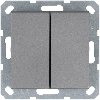 Выключатель 2-кл. 10А IP20 механизм алюм. Jasmart G3023S