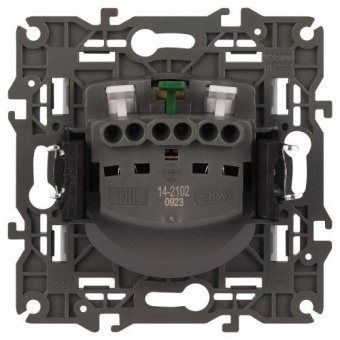 Розетка 1-м СП Эра Elegance 14-2102-01 16А IP20 16AX 250В 2P+E Schuko защ. шторки бел. Эра Б0034272