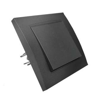 Выключатель 1-кл. СП Бриллиант 10А IP20 в сборе графит Universal 7947366-Gr