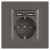 Розетка 1-м СП Accent 6-410-09 16А IP20 250В P+E Schuko + 2хUSB защ. шторки титан Intro Б0063711