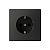 Розетка ArtGallery 16А с заземл. со шторками быстрозажим. клем. механизм базальт SE GAL001445S