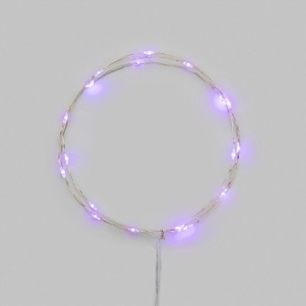 Гирлянда светодиодная Роса 2м 20 LED фиолет. IP20 2хАА (в комплект не входят) Neon-Night 302-057