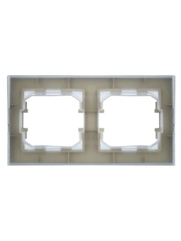Рамка 2-м IP44 BRITE РУ-2-БрА-44 алюм. IEK BR-M22-44-K47