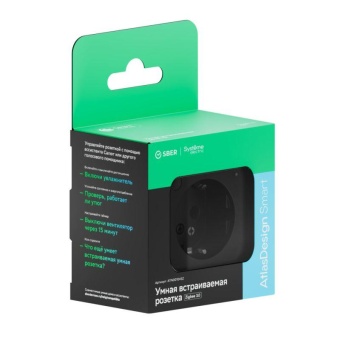Розетка AtlasDesign Smart 16А L+N с заземл. защ. шторки Zigbee механизм карбон SE ATN001045Z