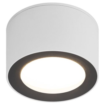 Светильник OL28 WH/BK GX53 IP44 настен./потолочн. спот черн./бел. Эра Б0055581