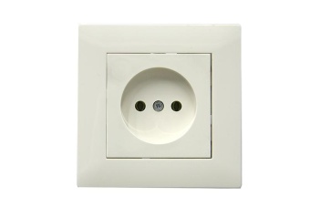 Розетка 1-м Karea RIZZ без заземл. керамика крем Makel 88010002