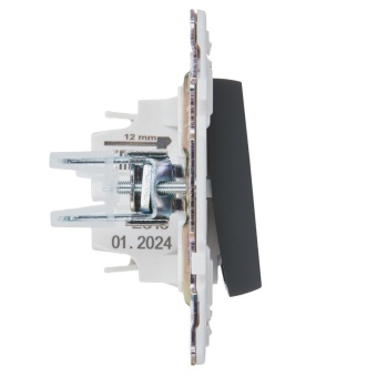 Выключатель 1-кл. SKANDY 10А SK-V01G графит IEK SK-V10-0-10-K53