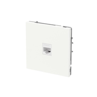 Розетка компьютерная 1-м KANT RJ45 кат.6A без шторки бел. магнолия DKC 7000673