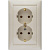 Розетка 2-м СП Valena 16А IP20 2х2P+E с заземл. немецк. стандарт в сборе сл. кость Leg 774370