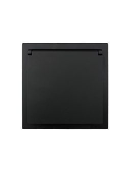 Розетка 1-мест. с/з с крышкой ПБТ СП ZIMA IP20 16А безвинт. зажим черн. бархат LEZARD 704-4288-123BQC