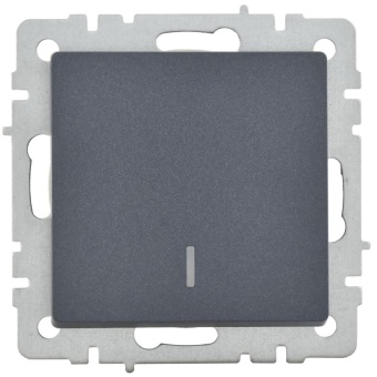 Выключатель 1-кл. СП BRITE ВС10-1-1-БрМ 10А с индик. механизм маренго IEK BR-V10-1-10-K35